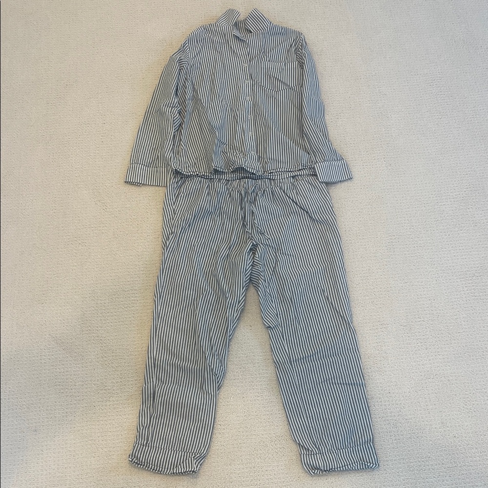 Maternity Poplin Pajama shirt and pants set